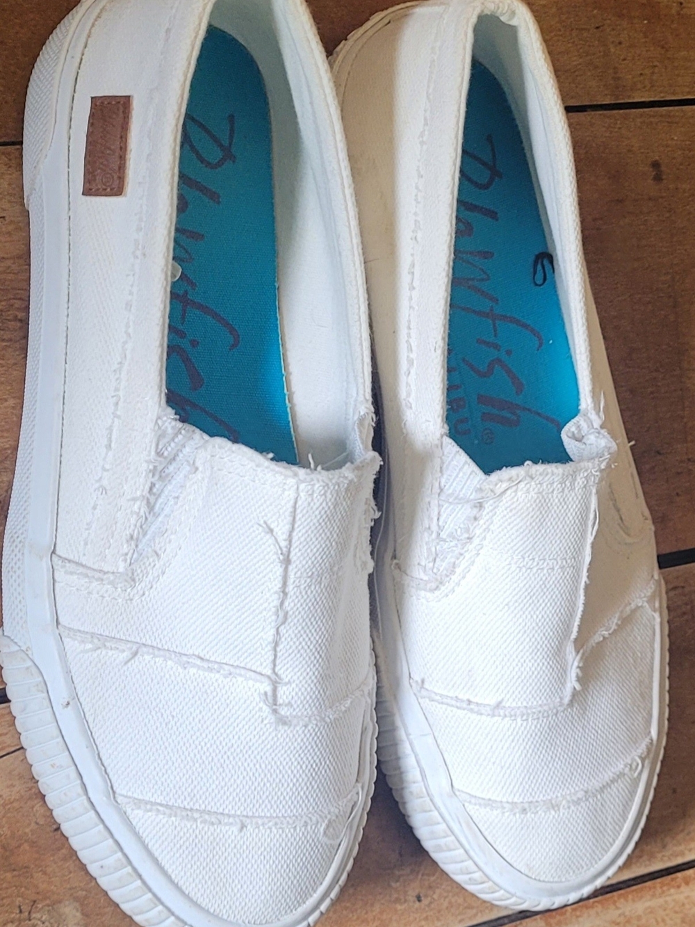 Blowfish White Slip-On Canvas Sneakers